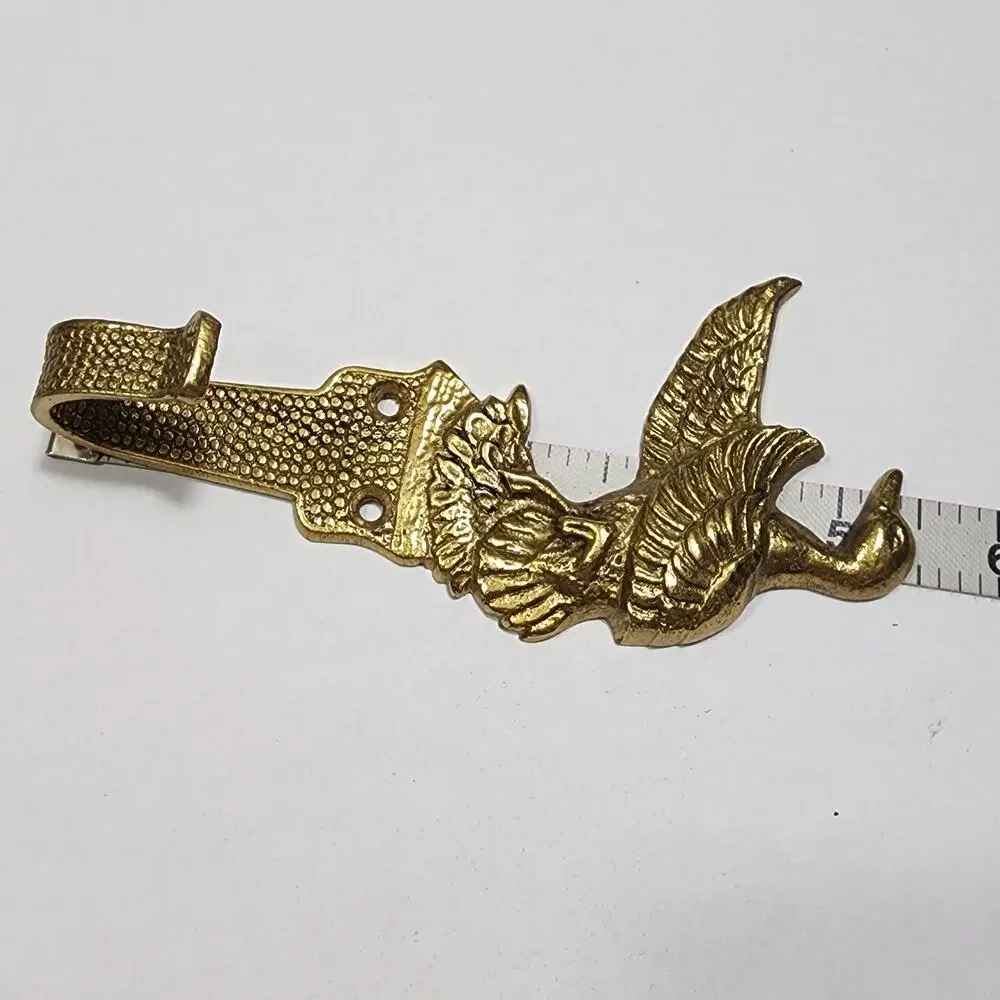 Brass Flying Ducks Coat Clothes Key Wall Hooks Set of 3 Farmhouse Rustic Vintage